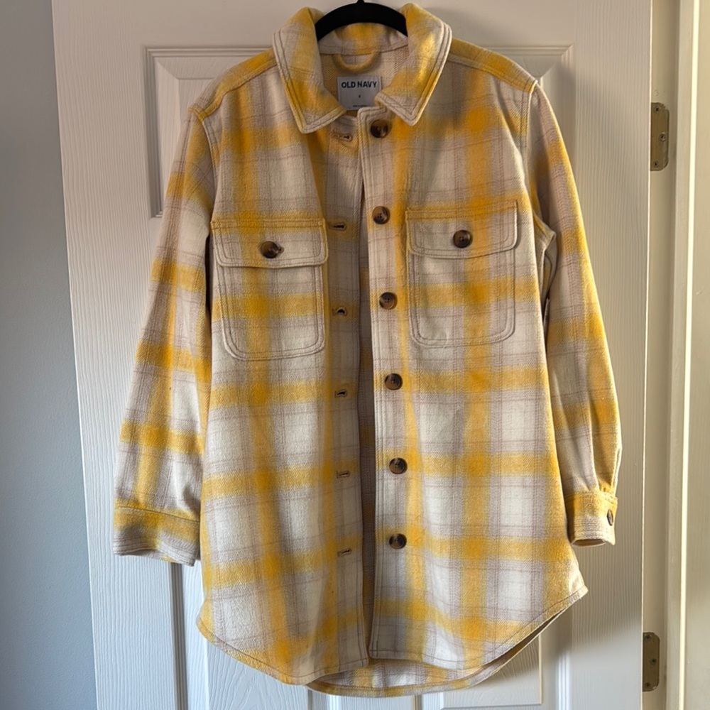 Old Navy Yellow Plaid Shacket